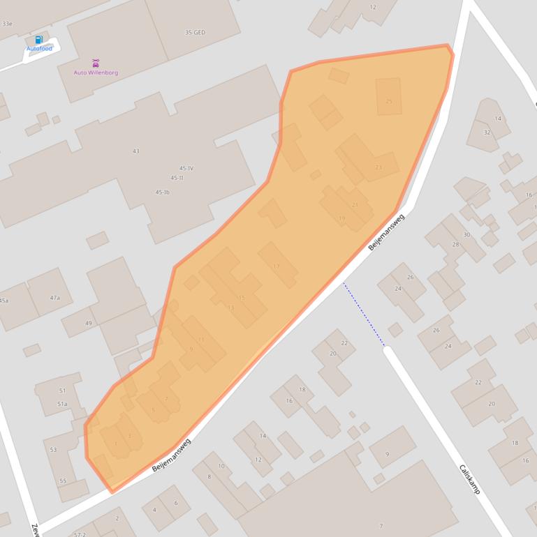 Kaart van postcodegebied 1251PE.