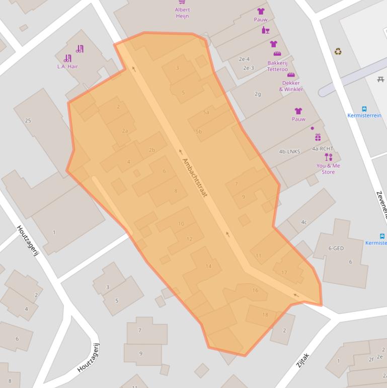 Kaart van postcodegebied 1251PZ.