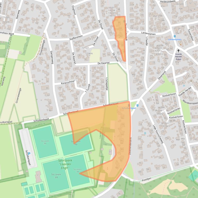 Kaart van postcodegebied 1251RD.