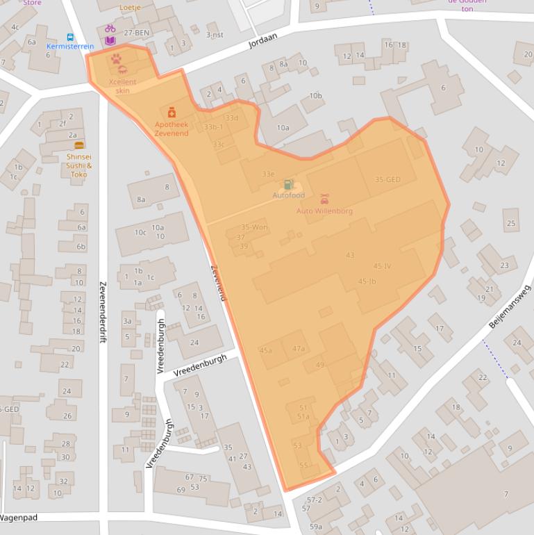 Kaart van postcodegebied 1251RL.