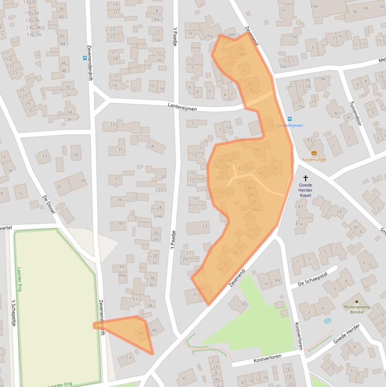 Kaart van postcodegebied 1251RP.