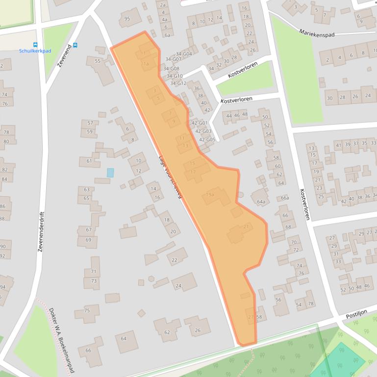 Kaart van postcodegebied 1251TS.