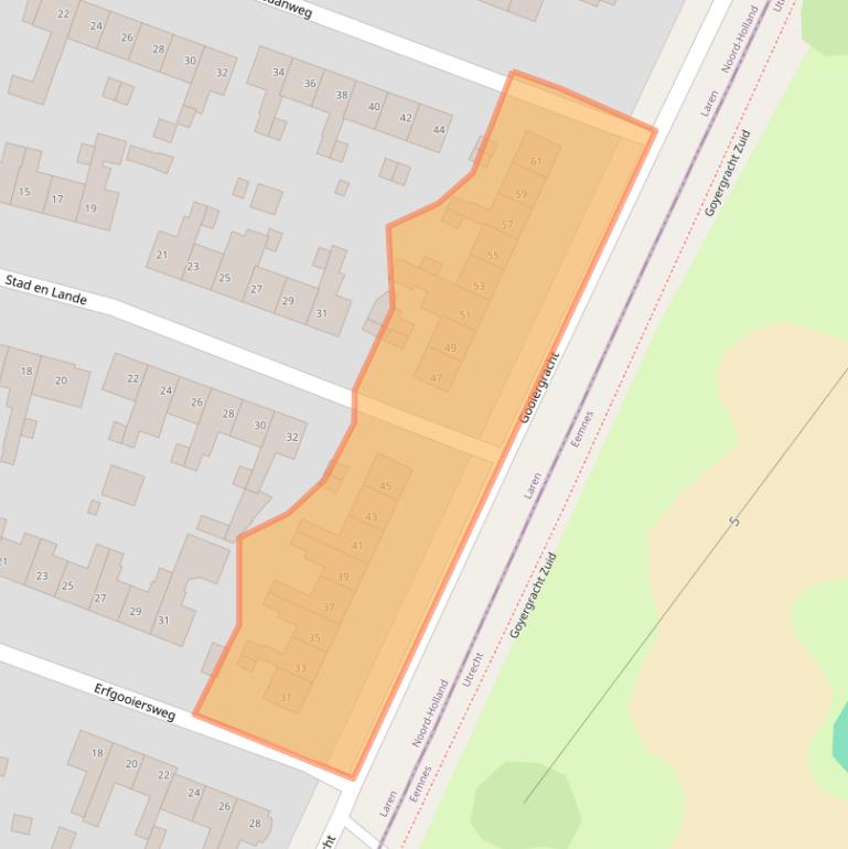 Kaart van postcodegebied 1251VB.