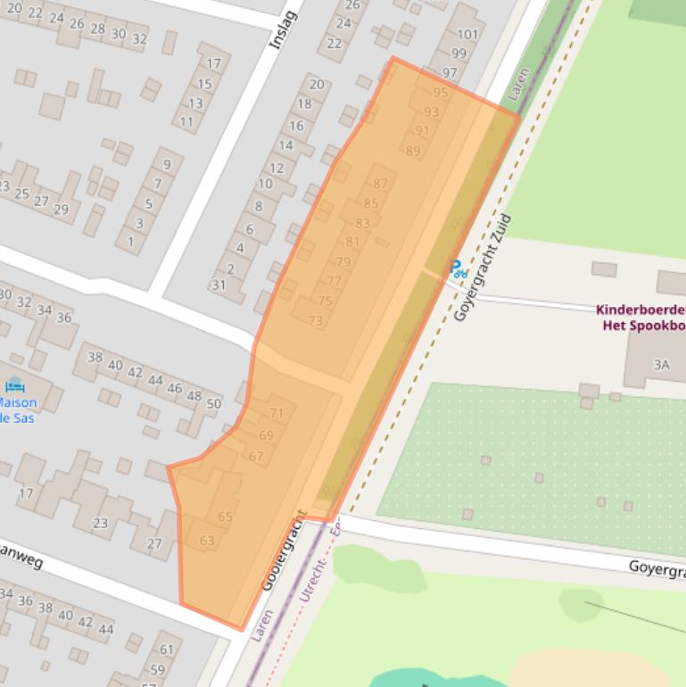 Kaart van postcodegebied 1251VC.