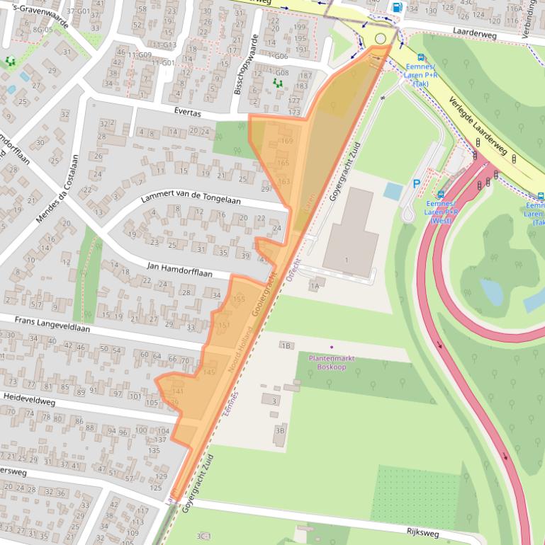 Kaart van postcodegebied 1251VE.