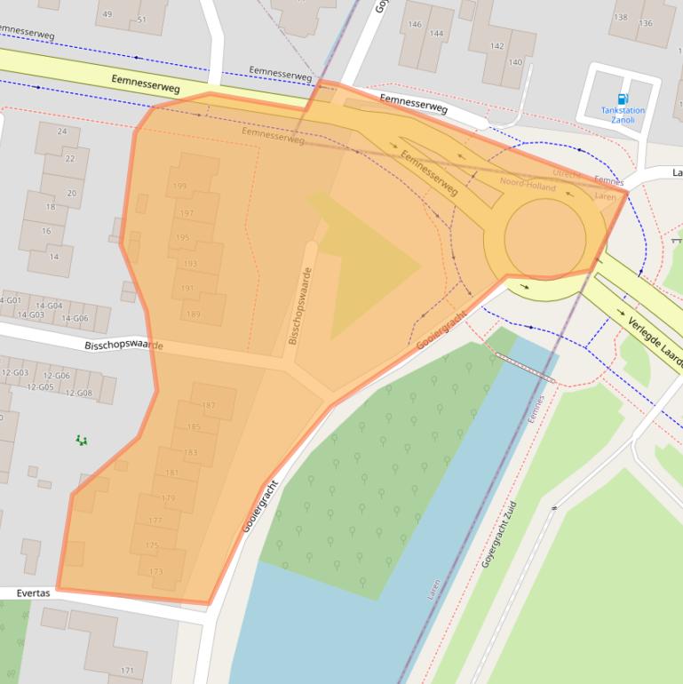 Kaart van postcodegebied 1251VG.