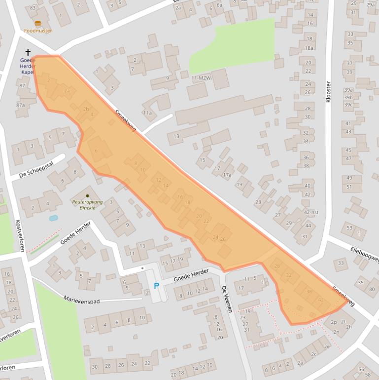 Kaart van postcodegebied 1251VJ.