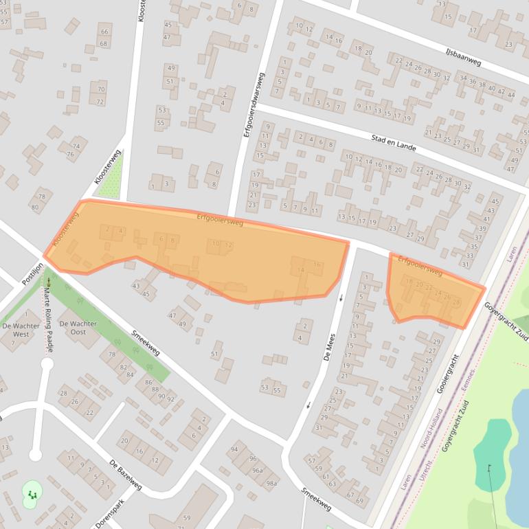 Kaart van postcodegebied 1251VN.