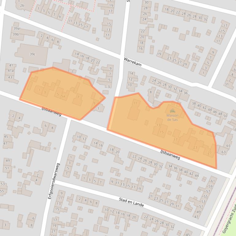 Kaart van postcodegebied 1251VT.