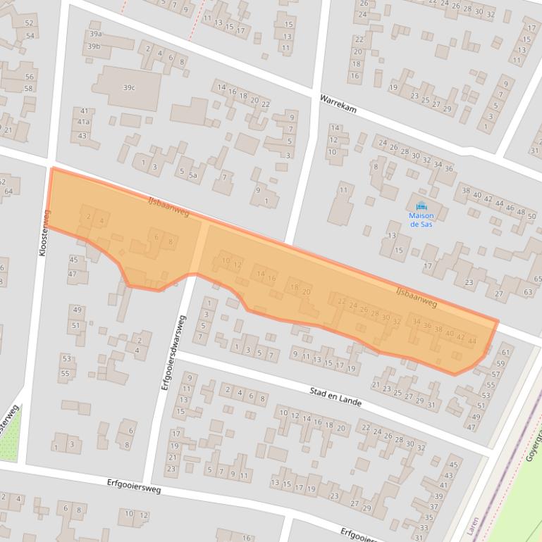 Kaart van postcodegebied 1251VV.