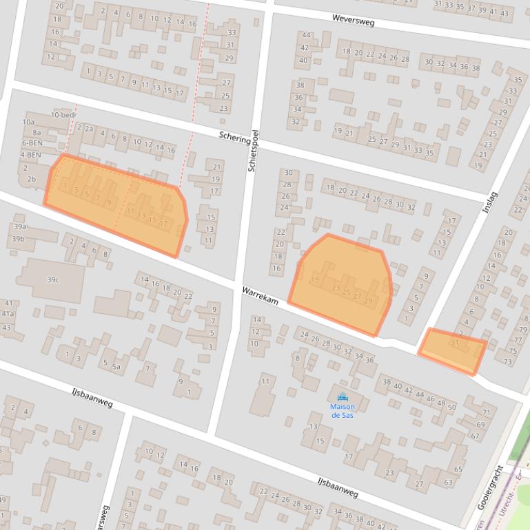 Kaart van postcodegebied 1251VX.