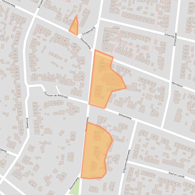 Kaart van postcodegebied 1251WD.