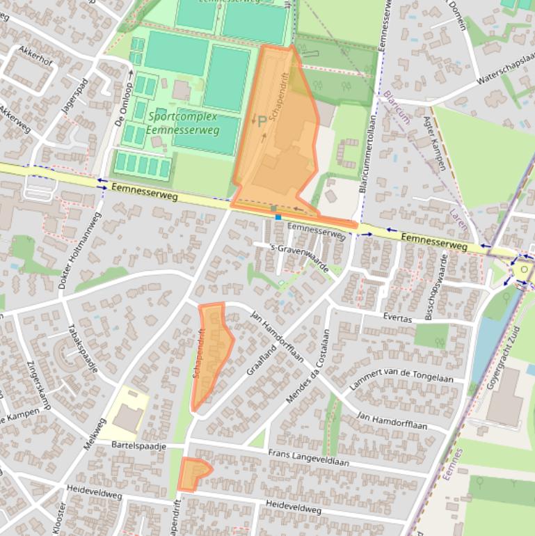 Kaart van postcodegebied 1251XH.