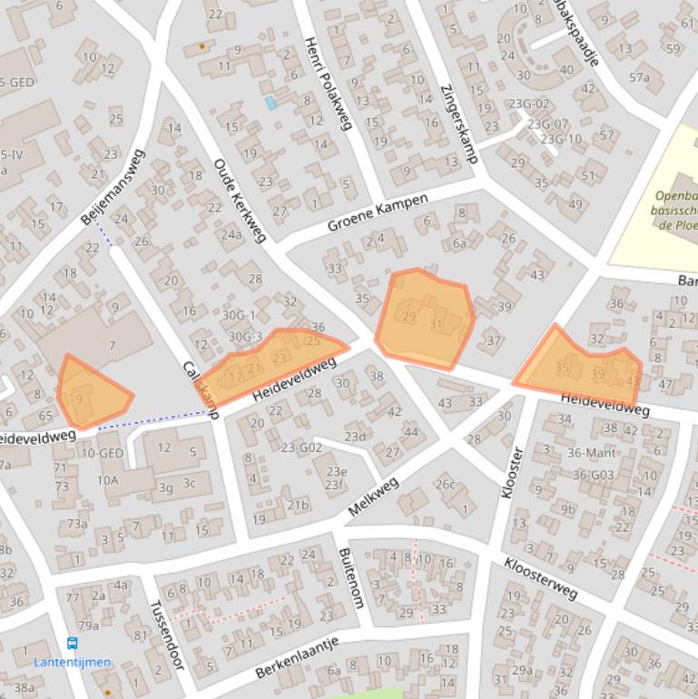 Kaart van postcodegebied 1251XK.