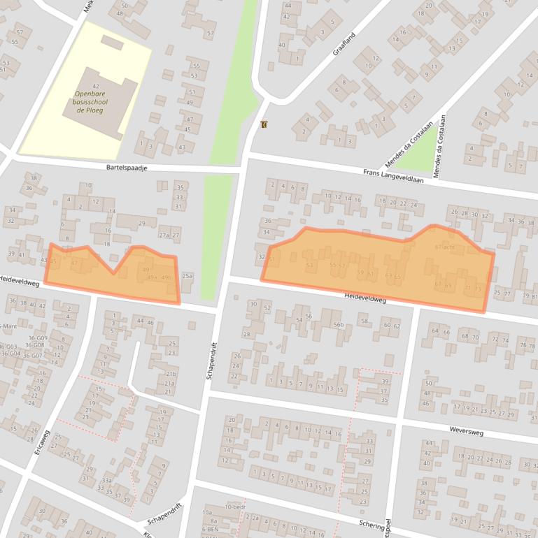 Kaart van postcodegebied 1251XL.