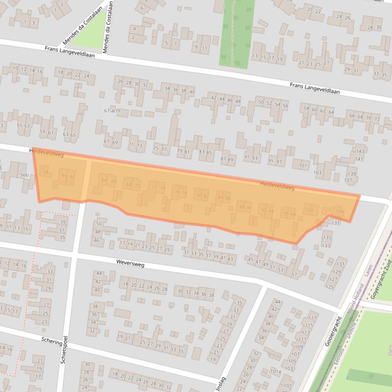 Kaart van postcodegebied 1251XP.