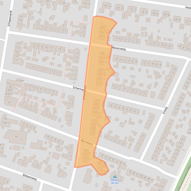 Kaart van postcodegebied 1251XV.