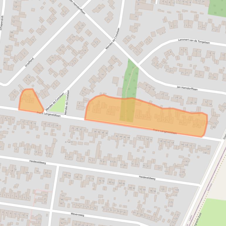 Kaart van postcodegebied 1251XW.