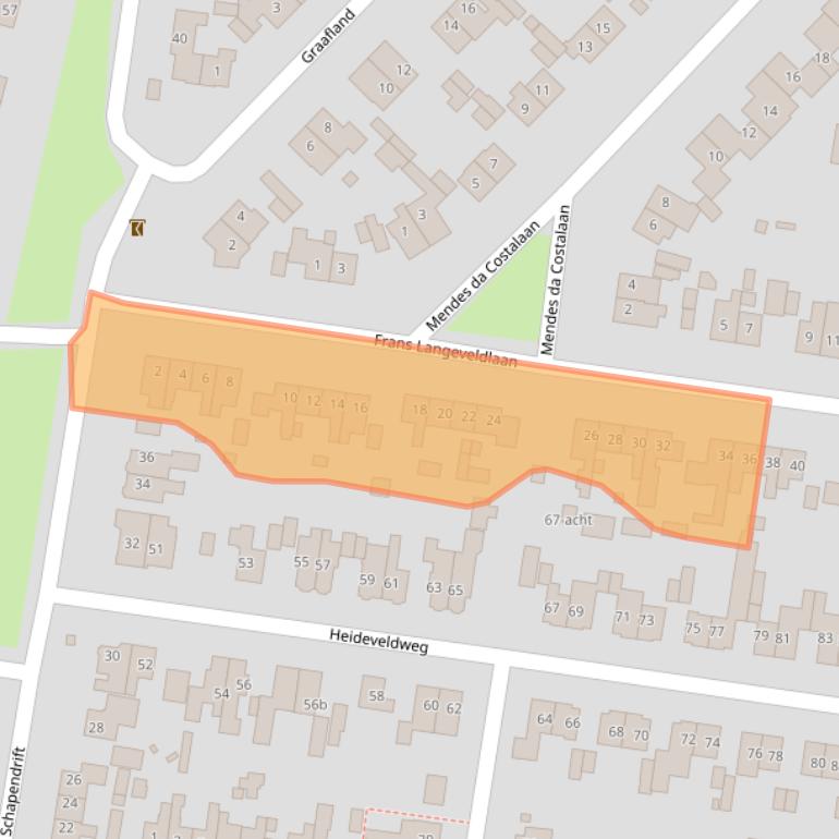 Kaart van postcodegebied 1251XX.