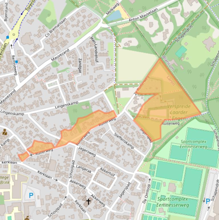 Kaart van postcodegebied 1251ZX.