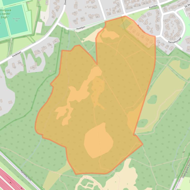 Kaart van postcodegebied 1252AB.