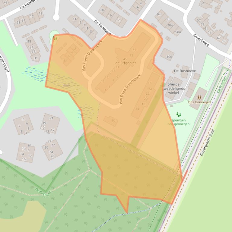 Kaart van postcodegebied 1252AL.