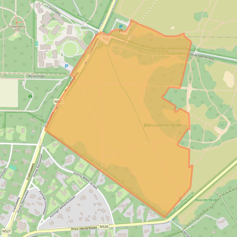 Kaart van postcodegebied 1261AA.