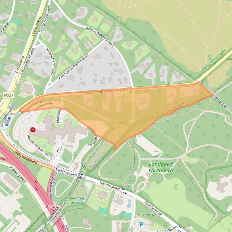 Kaart van postcodegebied 1261AH.