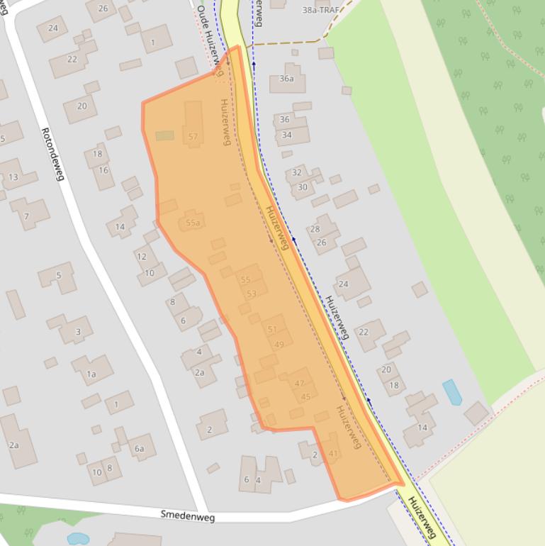 Kaart van postcodegebied 1261AT.