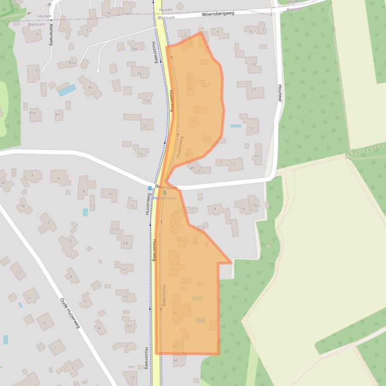 Kaart van postcodegebied 1261AZ.