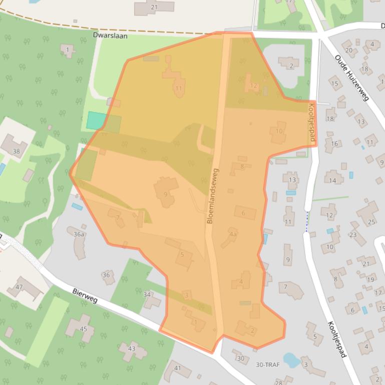 Kaart van postcodegebied 1261BA.