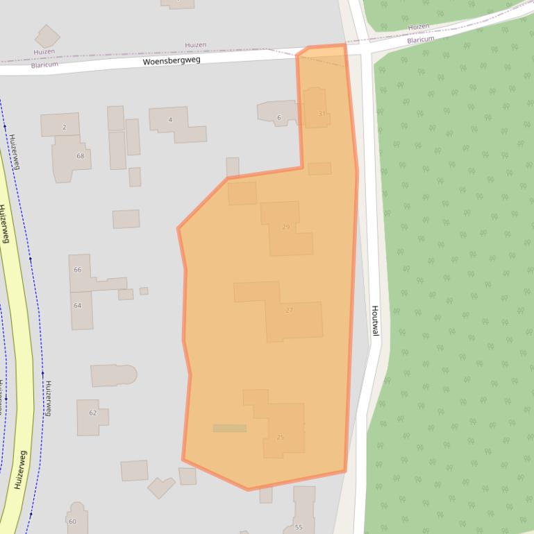 Kaart van postcodegebied 1261BC.