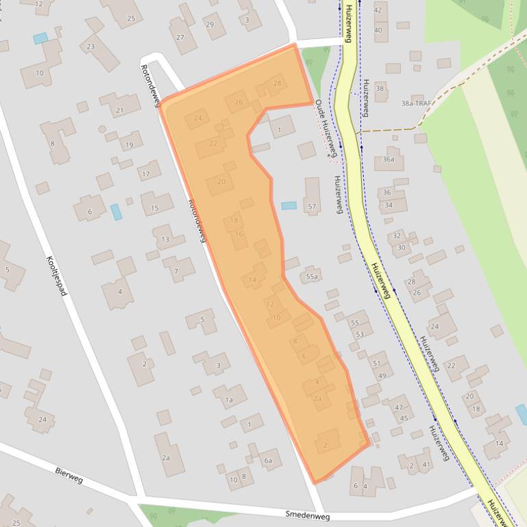 Kaart van postcodegebied 1261BG.