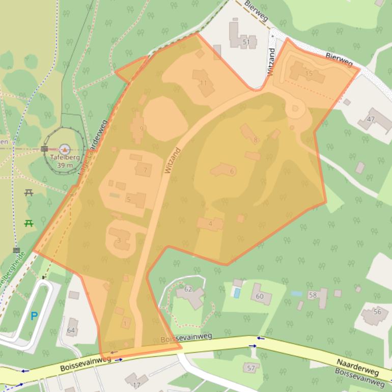 Kaart van postcodegebied 1261BM.