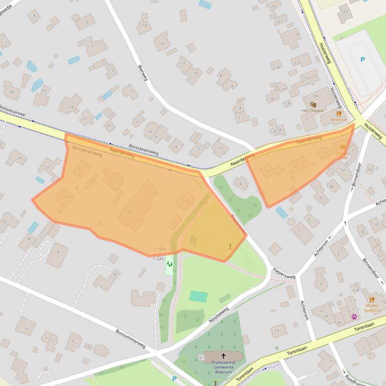 Kaart van postcodegebied 1261BP.