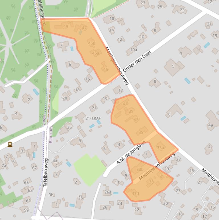 Kaart van postcodegebied 1261CK.