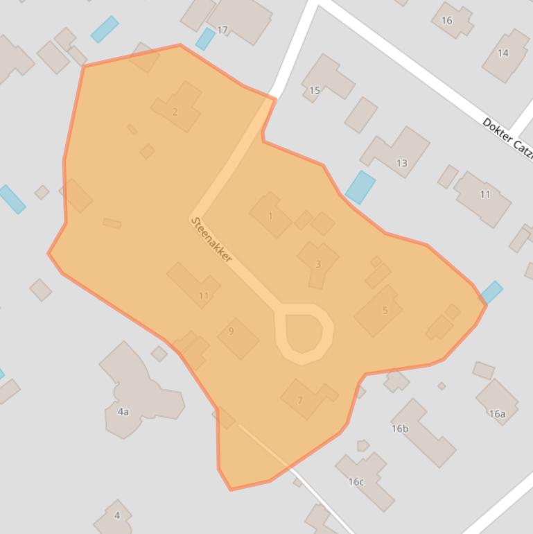 Kaart van postcodegebied 1261CR.