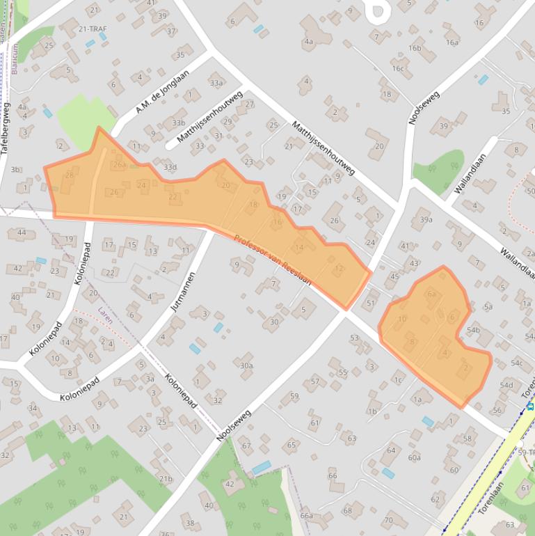 Kaart van postcodegebied 1261CT.