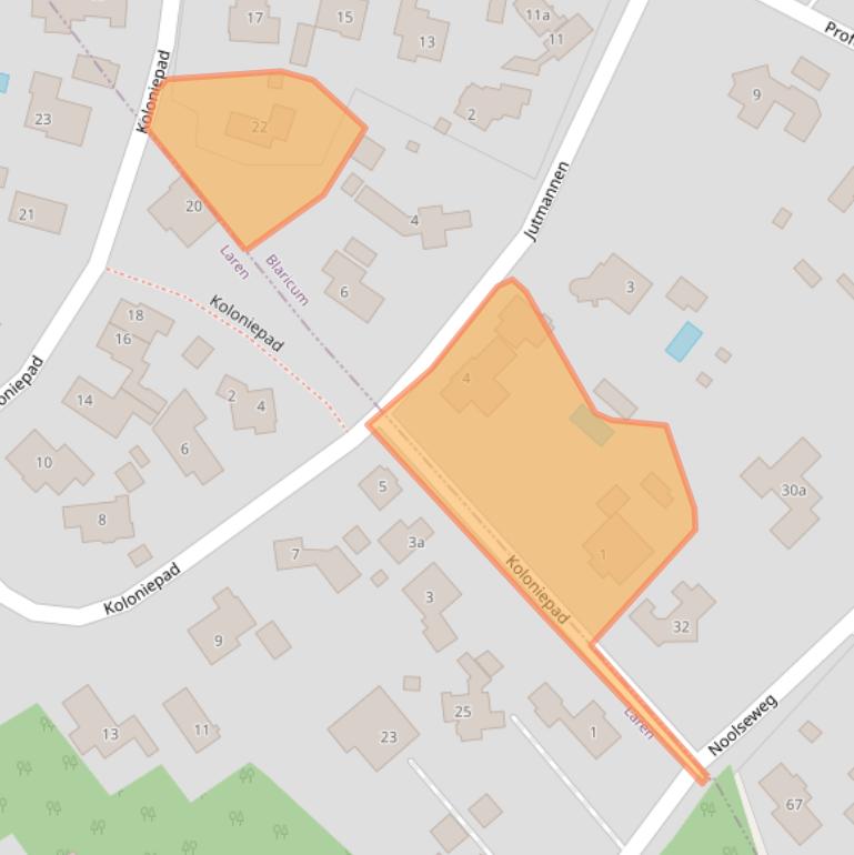 Kaart van postcodegebied 1261CW.