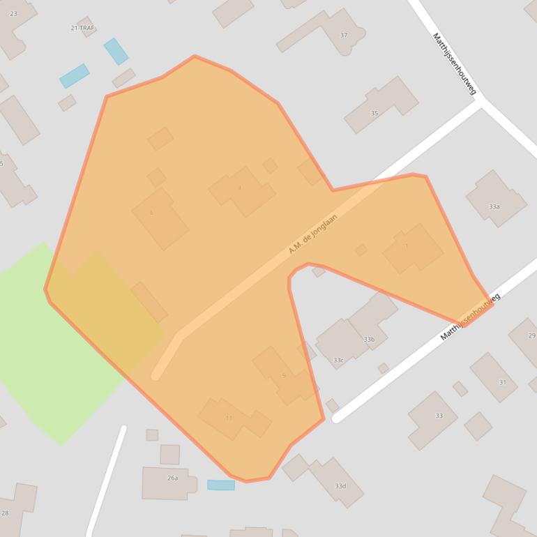 Kaart van postcodegebied 1261DB.