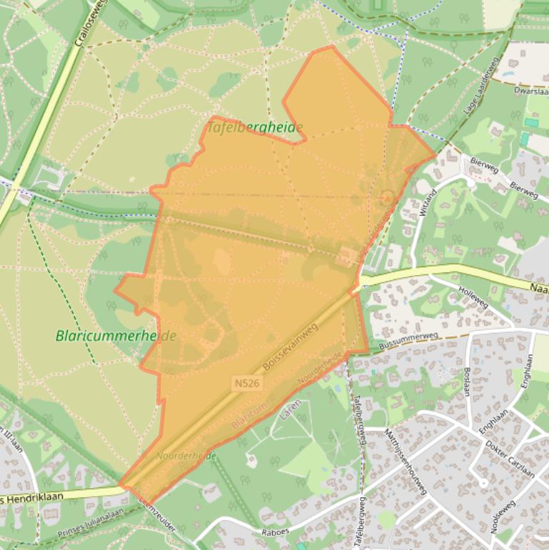 Kaart van postcodegebied 1261DS.