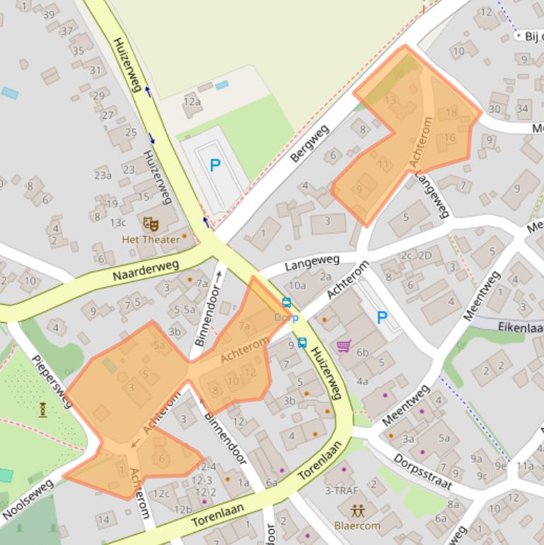 Kaart van postcodegebied 1261EE.