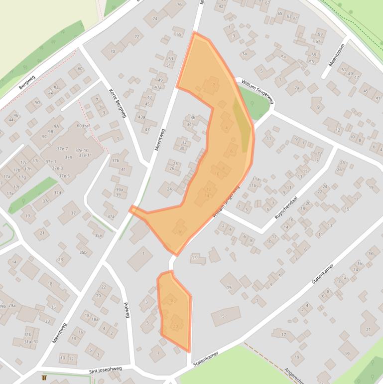 Kaart van postcodegebied 1261EJ.