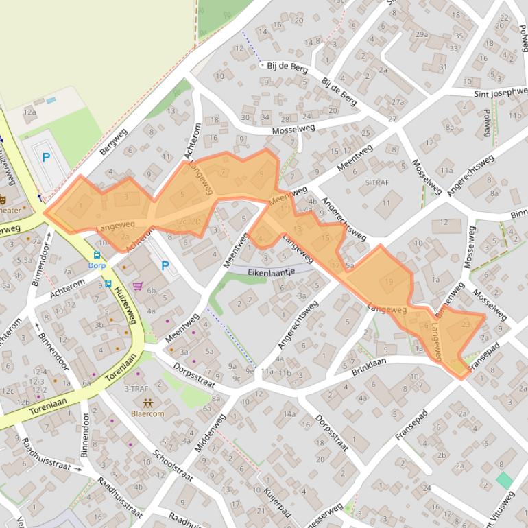 Kaart van postcodegebied 1261EL.