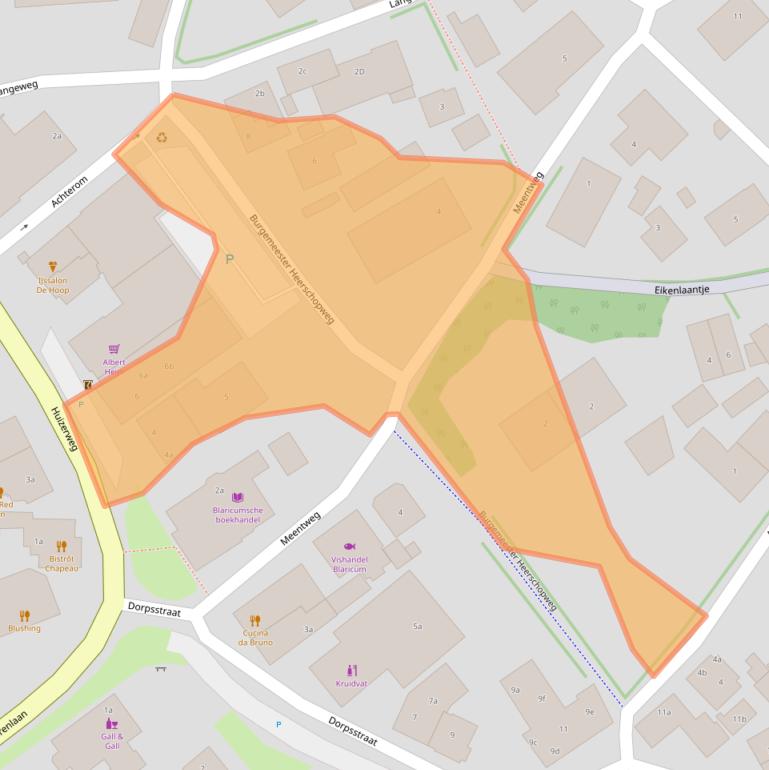 Kaart van postcodegebied 1261EN.