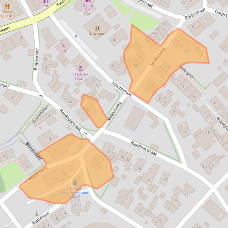 Kaart van postcodegebied 1261EZ.