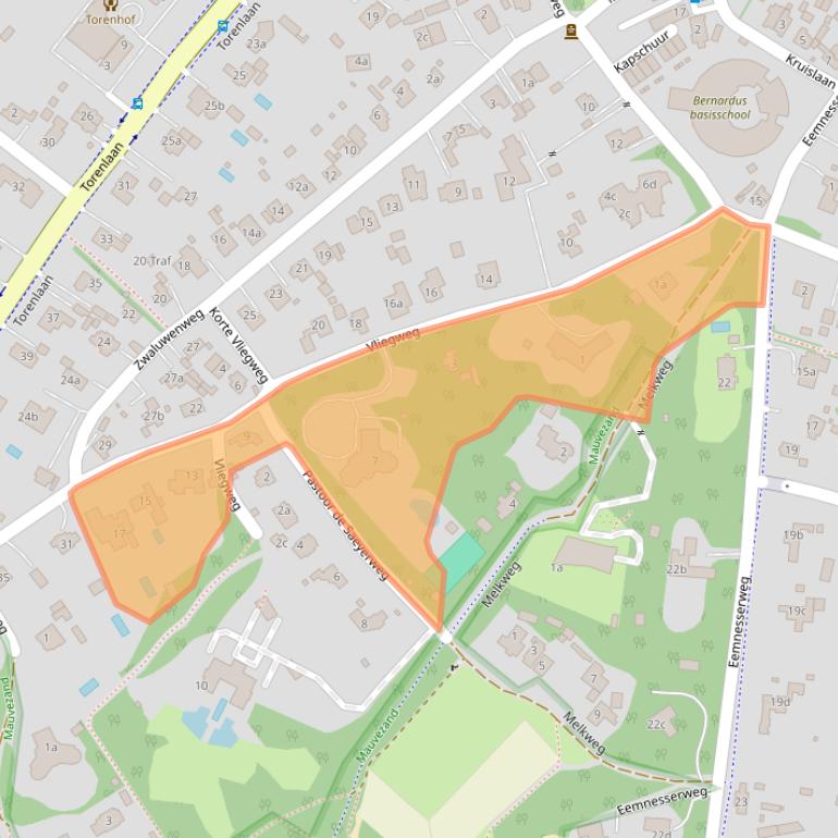 Kaart van postcodegebied 1261GK.