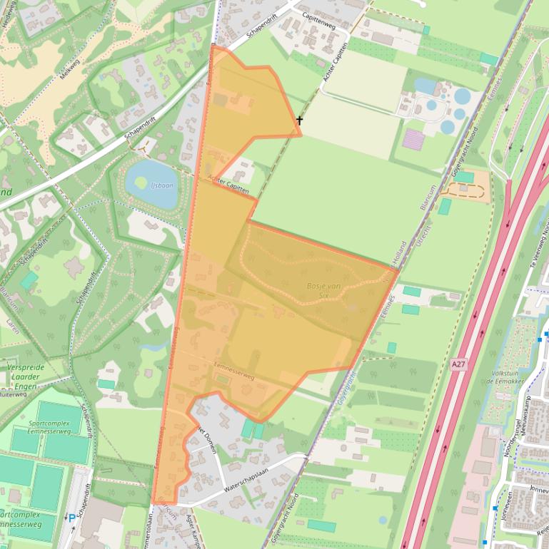 Kaart van postcodegebied 1261HH.