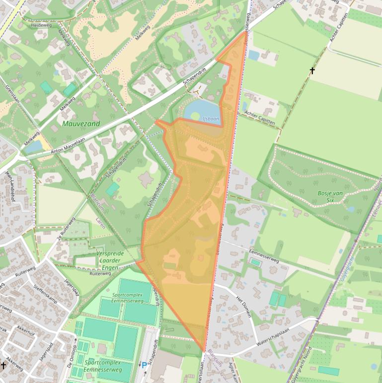 Kaart van postcodegebied 1261HJ.