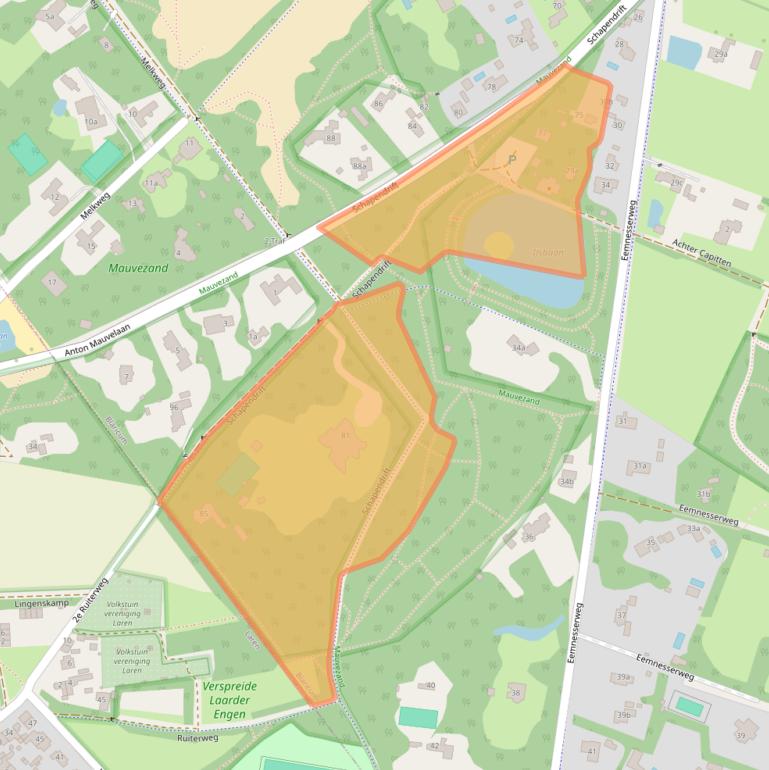 Kaart van postcodegebied 1261HP.